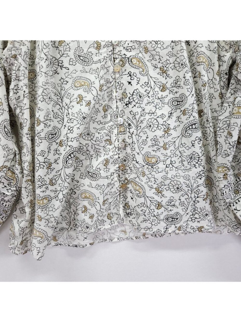 Cleobella Ivy Boho Peasant Top Womens Size Small  Ornate Paisley Floral Print - Picture 7 of 14